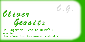 oliver geosits business card